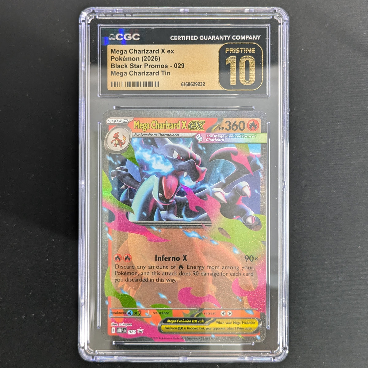 Mega Charizard X ex (MEP 29) - MEP Black Star Promos - English - CGC 10 PRISTINE