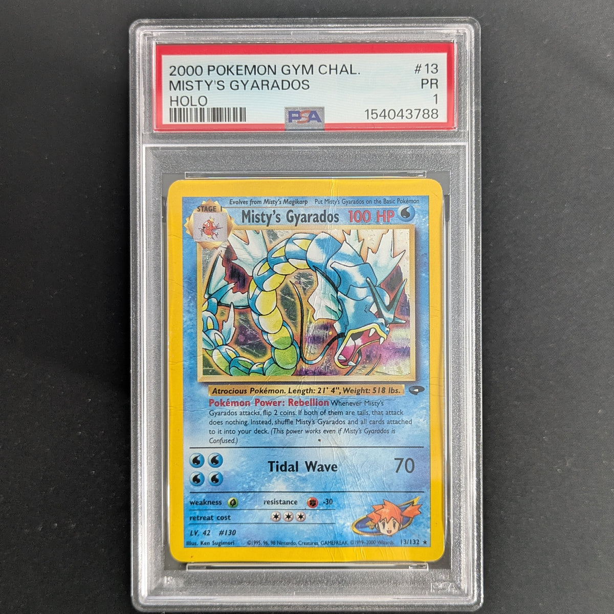 Misty's Gyarados (GC 13) - Gym Challenge - English - PSA 1