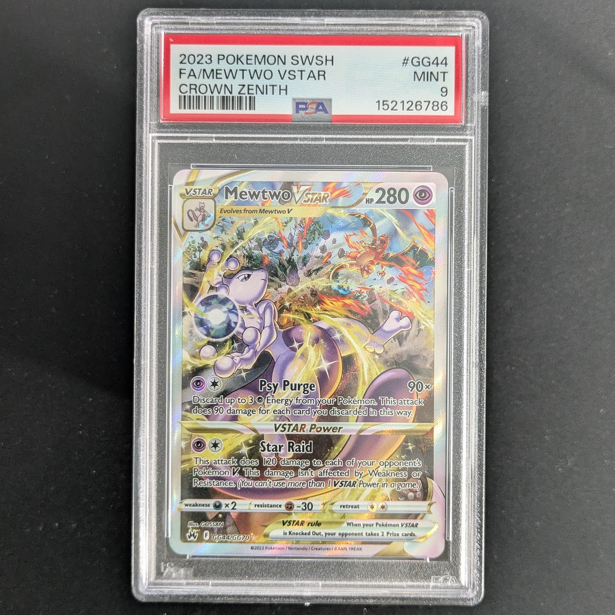 Mewtwo VSTAR (CRZ GG44) - Crown Zenith - English - PSA 9