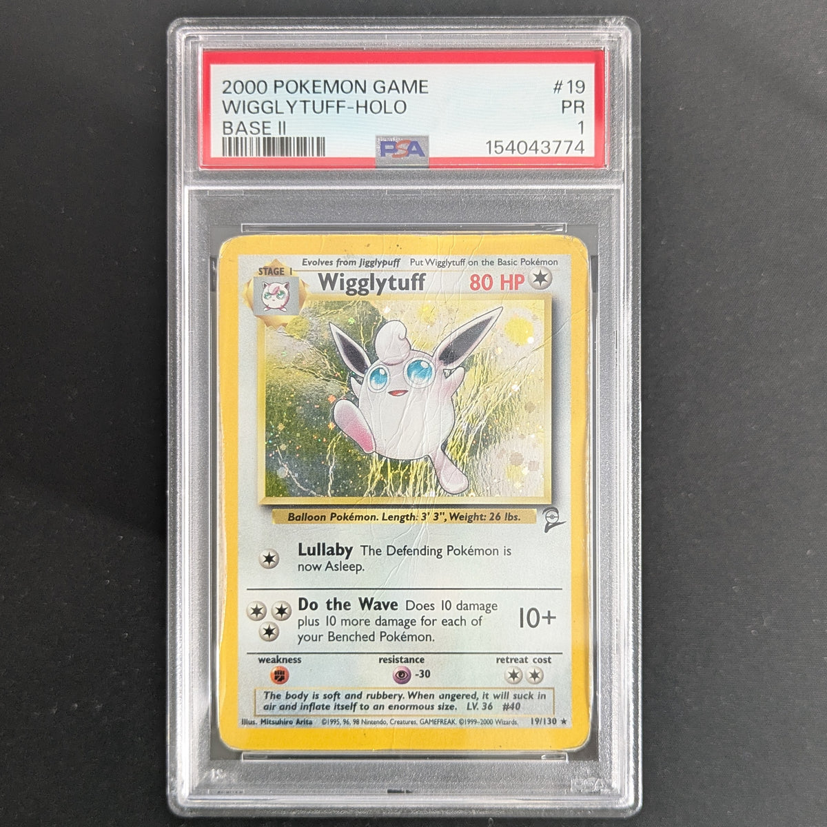 PTCG Singles - Wigglytuff (B2 19) - Base Set 2 - English - PSA 1 -
