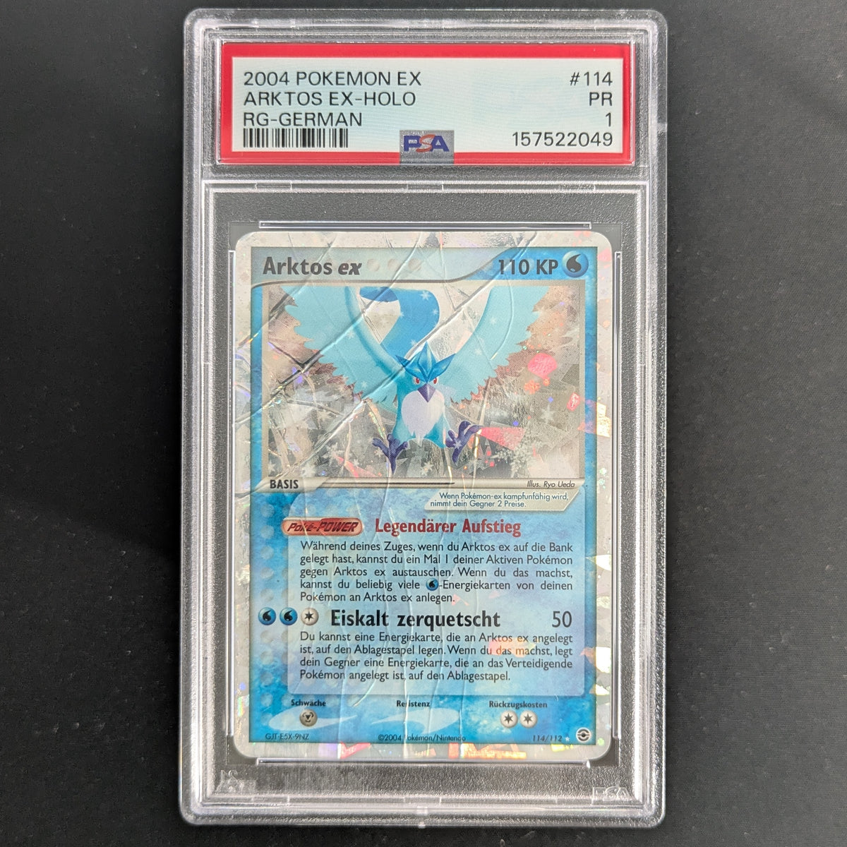 Articuno ex (FL 114) - EX FireRed & LeafGreen - German - PSA 1