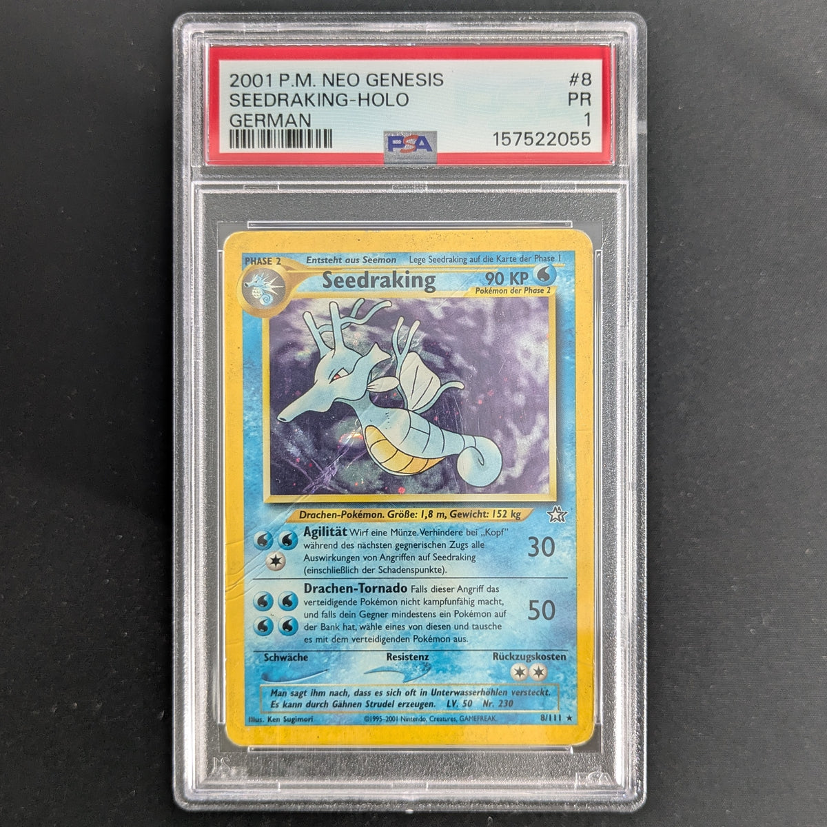 PTCG Singles - Kingdra (NG 8) - Neo Genesis - German - PSA 1 -