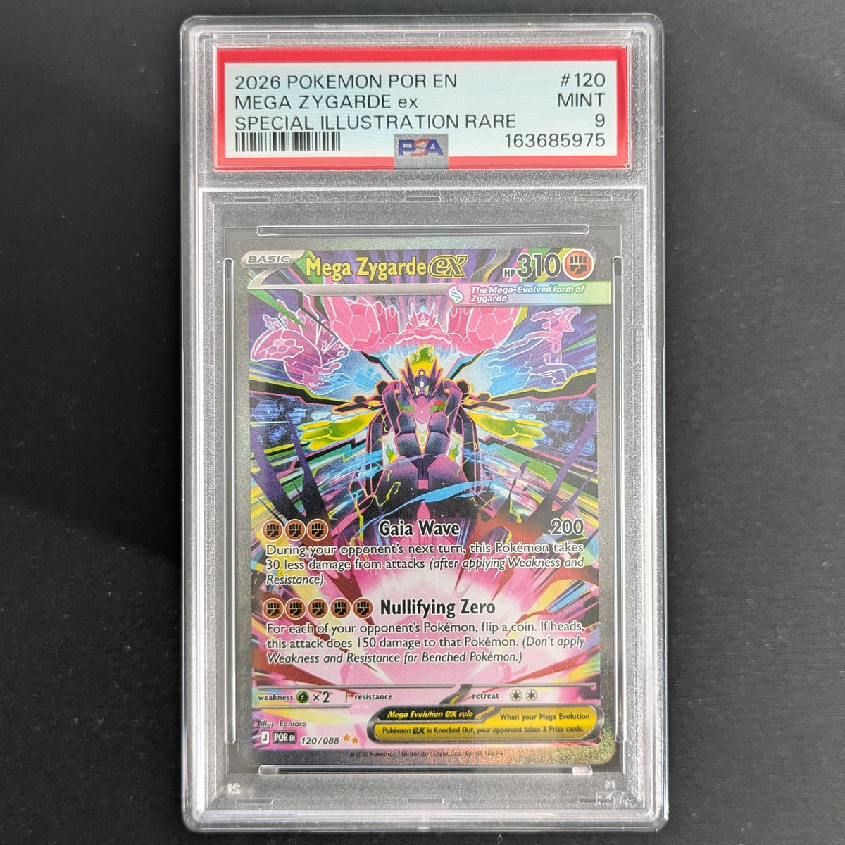 PTCG Singles - Mega Zygarde ex (POR 120) - Perfect Order - English - PSA 9 -