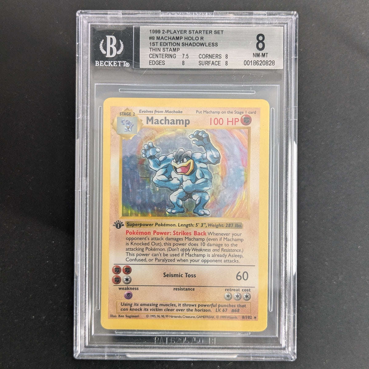 PTCG Singles - Machamp (BS 8) - Base Set - English - BGS 8 - 1ST EDITION, SHADOWLESS -