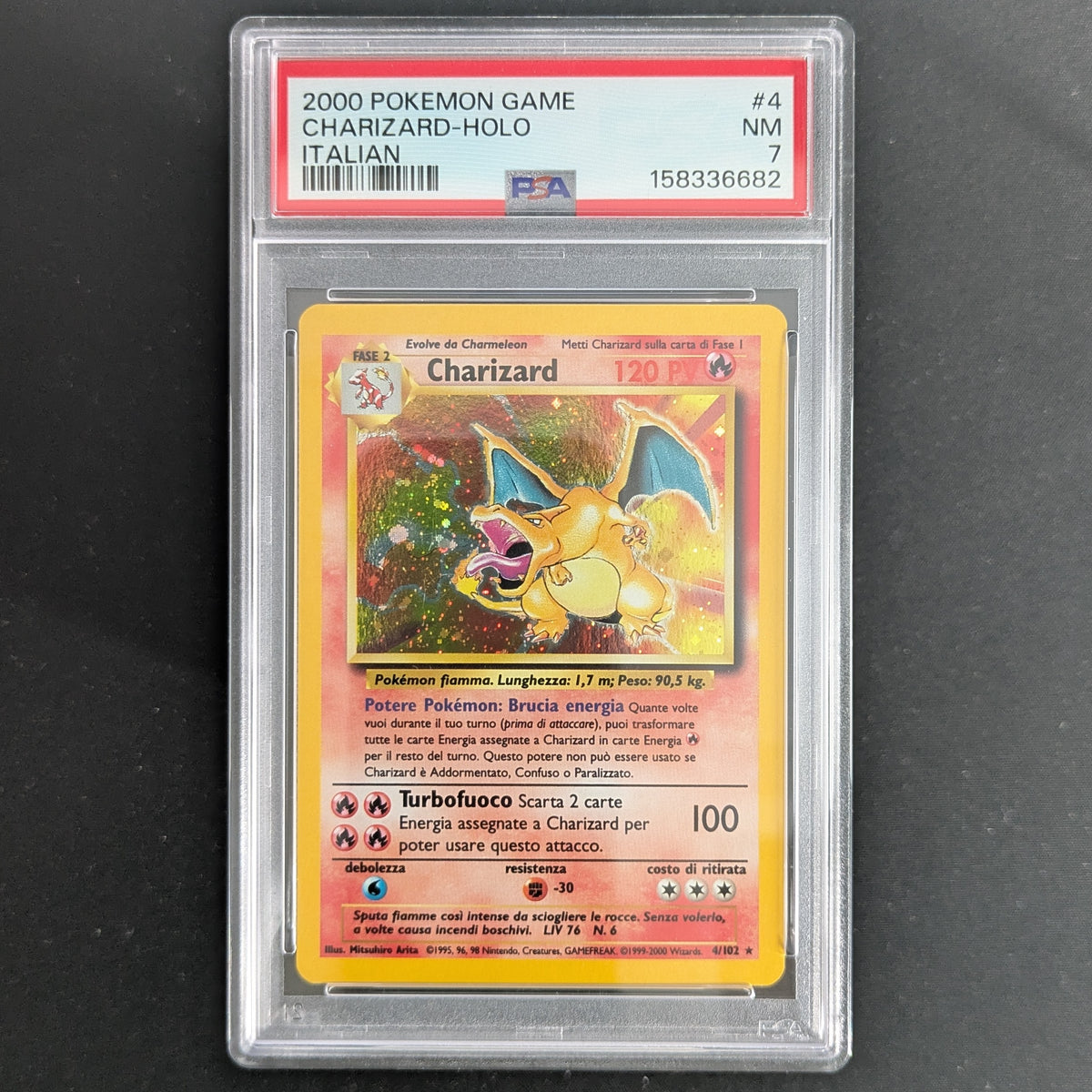 Charizard (BS 4) - Base Set - Italian - PSA 7