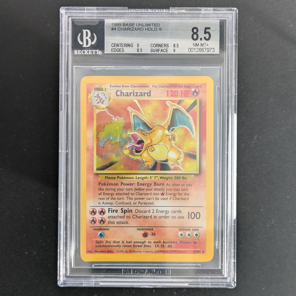 Charizard (BS 4) - Base Set - English - BGS 8,5