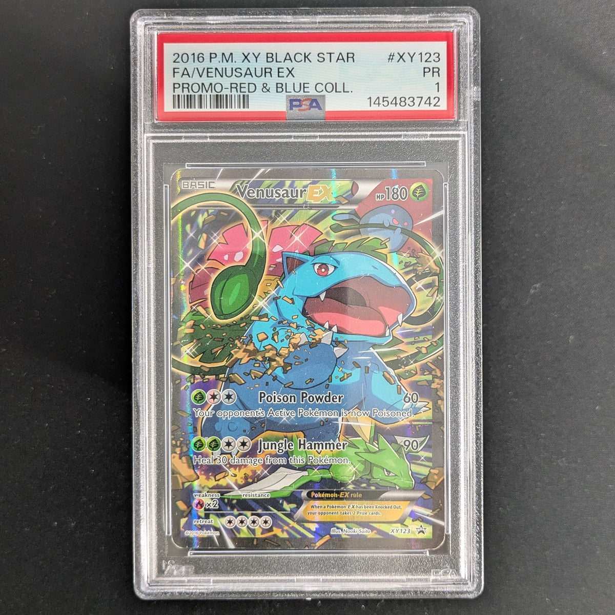 PTCG Singles - Venusaur EX (XYPR 123) - XY Black Star Promos - English - PSA 1 -