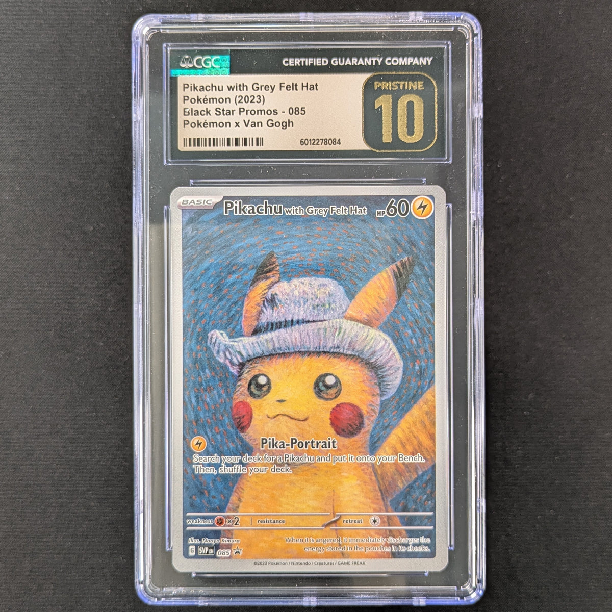 Pikachu with Grey Felt Hat (SVP 85) - SV Black Star Promos - English - CGC 10 - PRISTINE