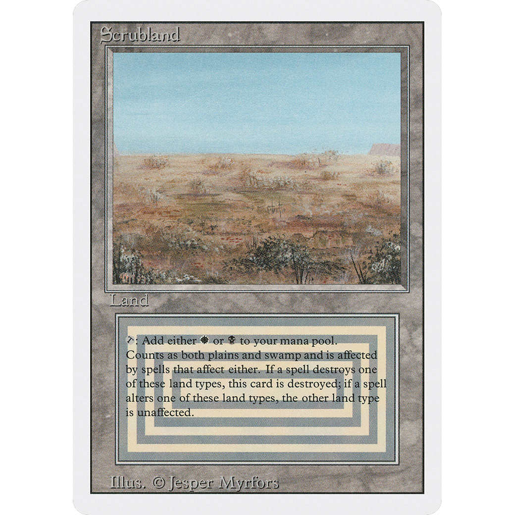 mtg scrubland 英語 ② Scrubland - Revised
