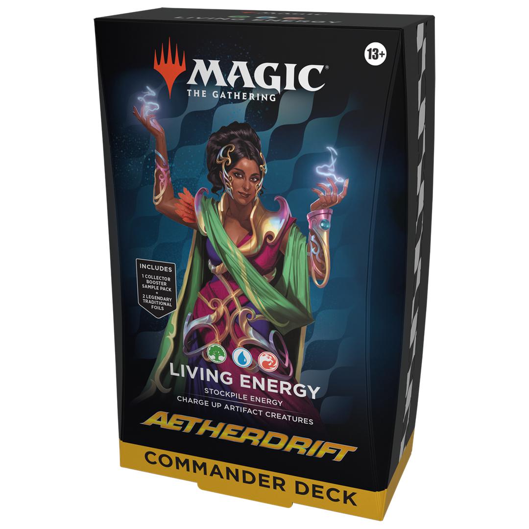 mtg aether cards Aetherdrift Commander Deck Living Energy