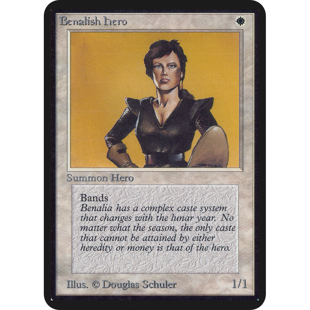 how many cards in mtg alpha Benalish Hero where X is its Magic The Gathering - Choose One:DB FIN Stiltzkin RPG