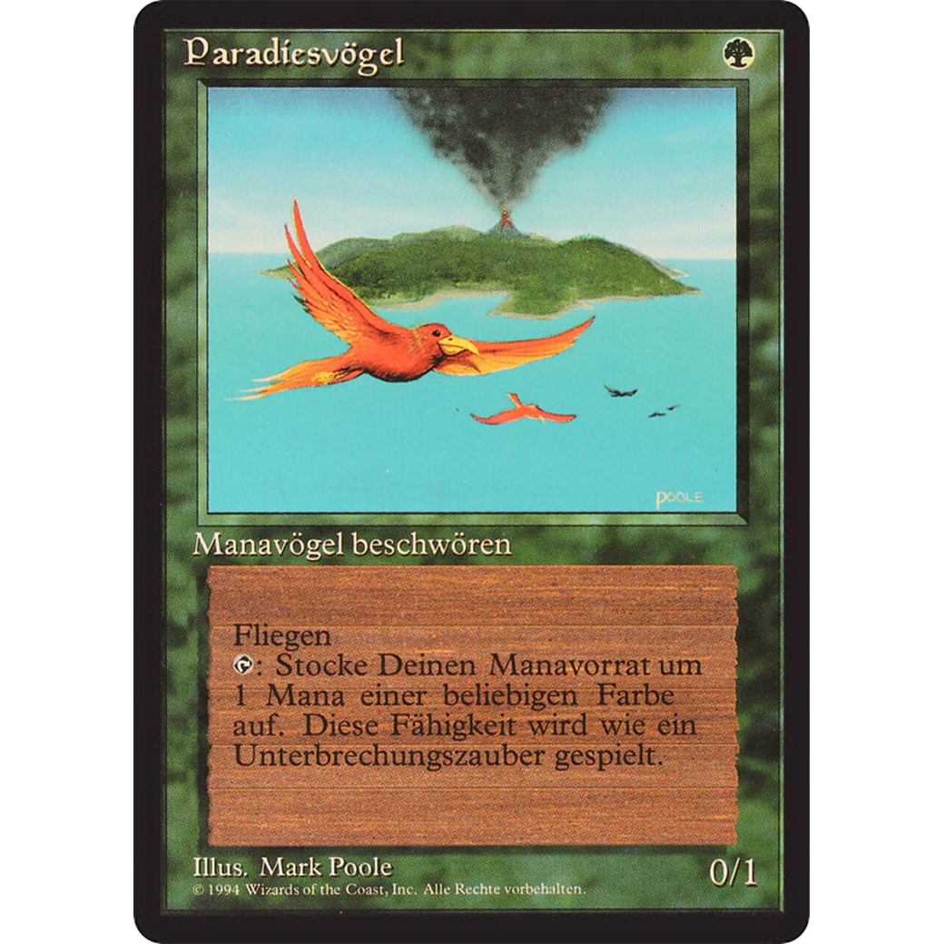 MTG Singles - Birds of Paradise - Foreign Black Bordered - German - NM