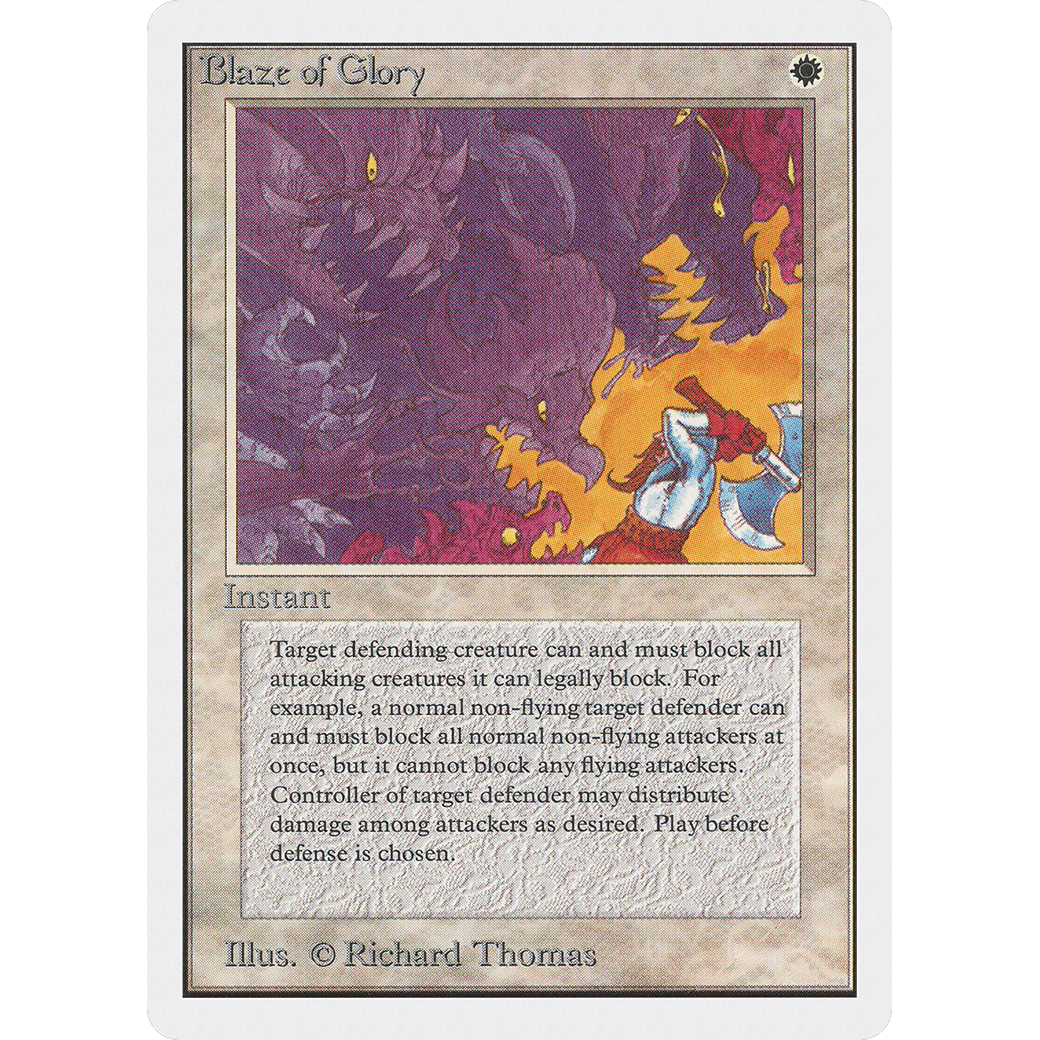 glory mtg card Blaze of Glory