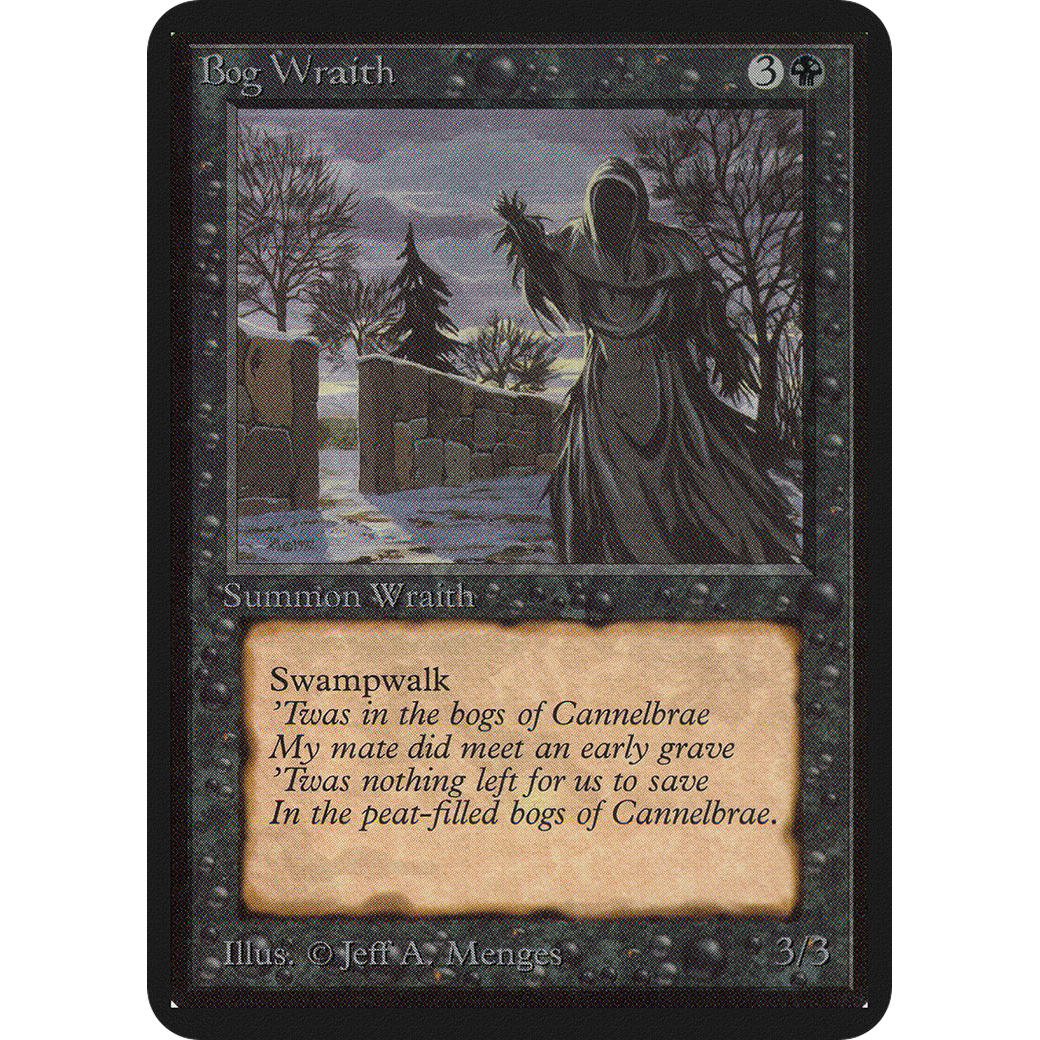 Magic the Gathering Bog Wraith - Alpha NM