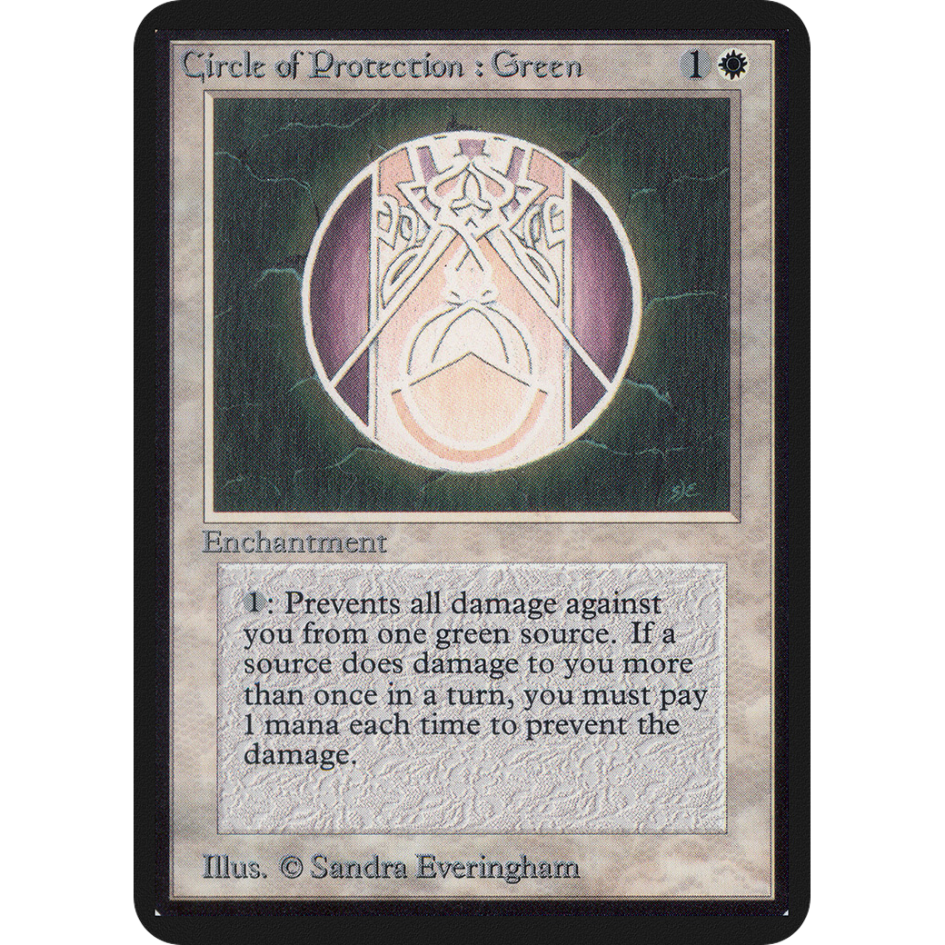 MTG Singles - Circle of Protection: Green - Alpha - NM