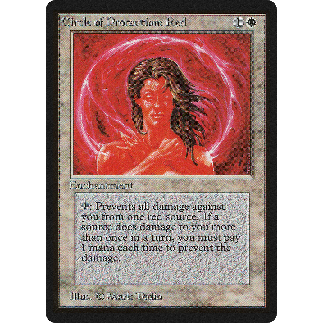 MTG Singles - Circle of Protection: Red - Beta - NM