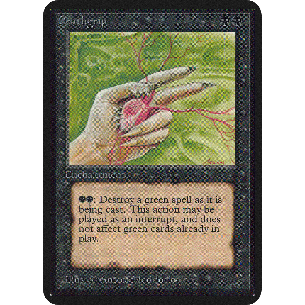 Magic the Gathering Deathgrip - Alpha NM