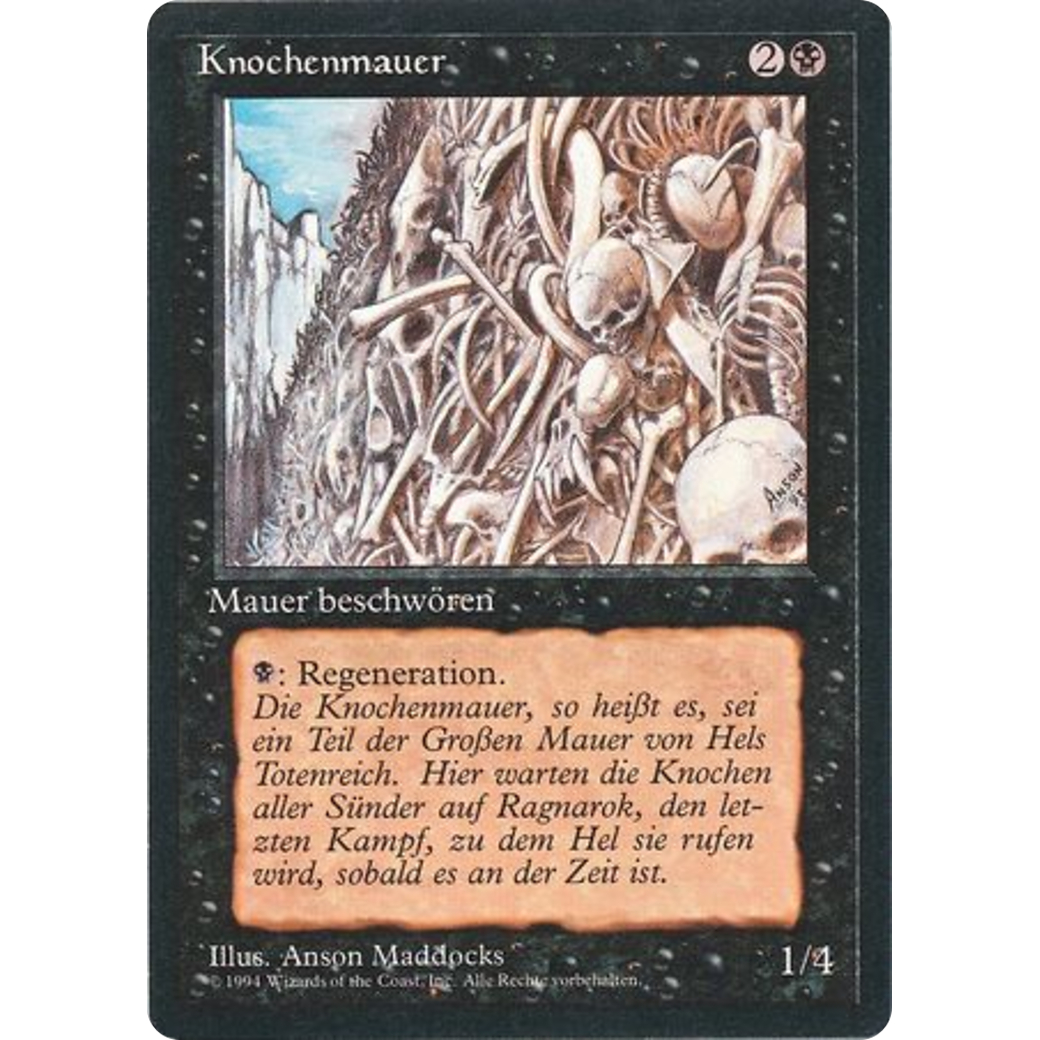 MTG Singles - Wall of Bone - Foreign Black Bordered - German - Regular