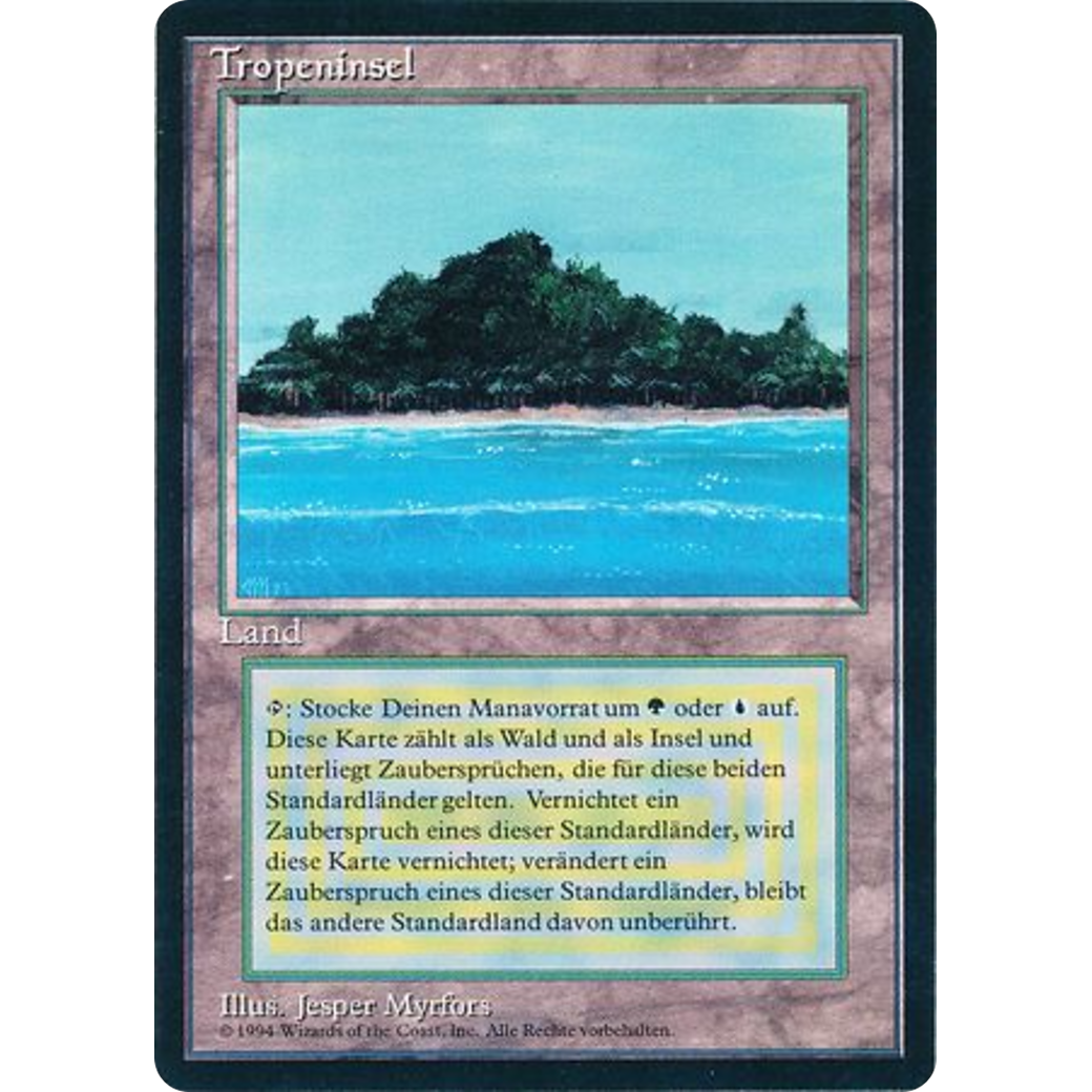 Tropical Island - Foreign Black Bordered