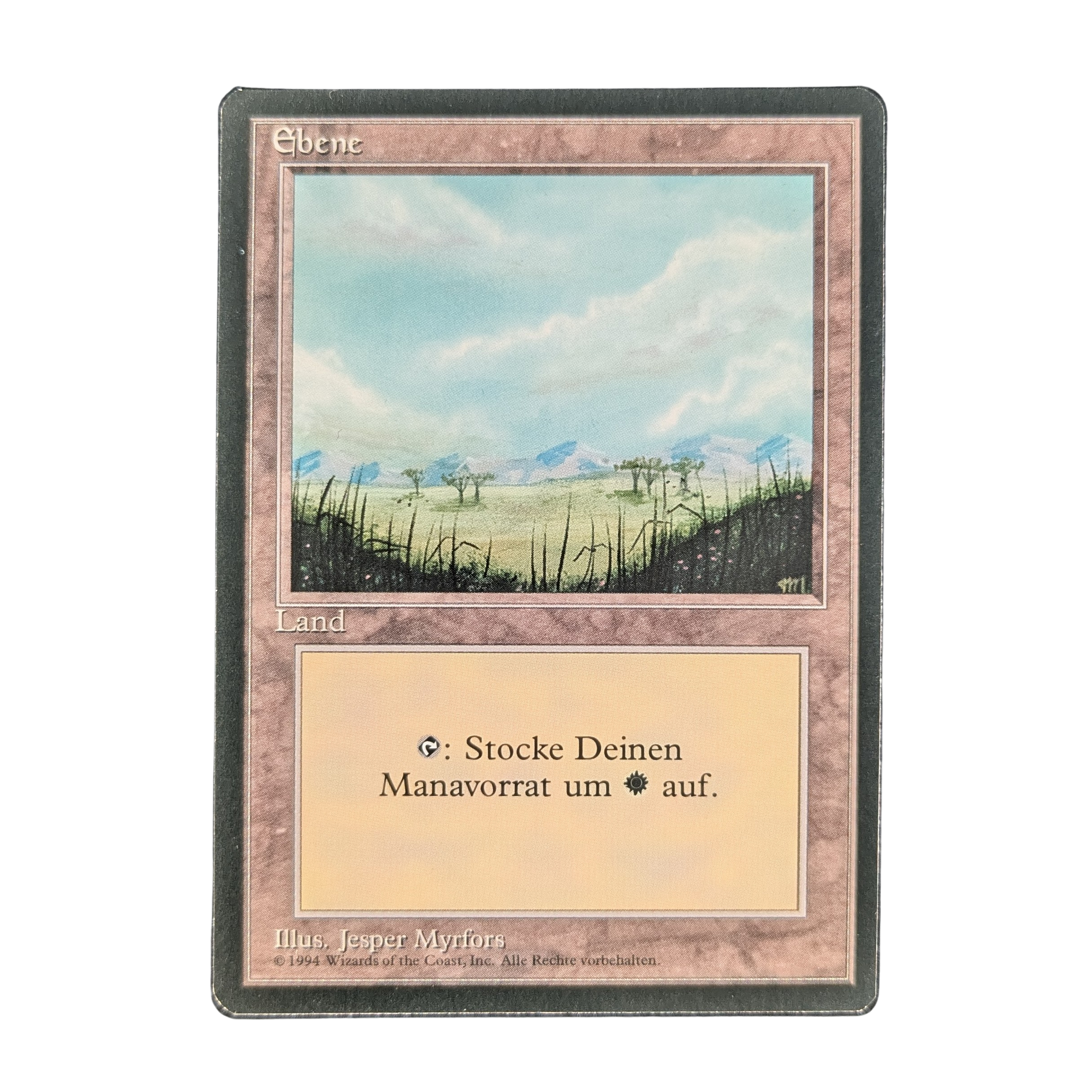 MTG Singles - Plains (V.2) - Foreign Black Bordered - German -