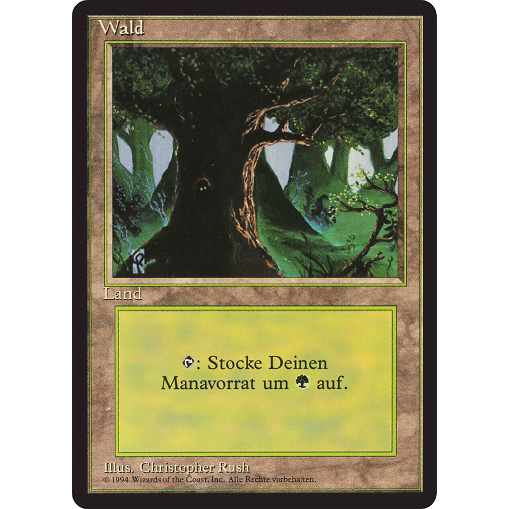 MTG Singles - Forest (V.3) - Foreign Black Bordered - German - Regular