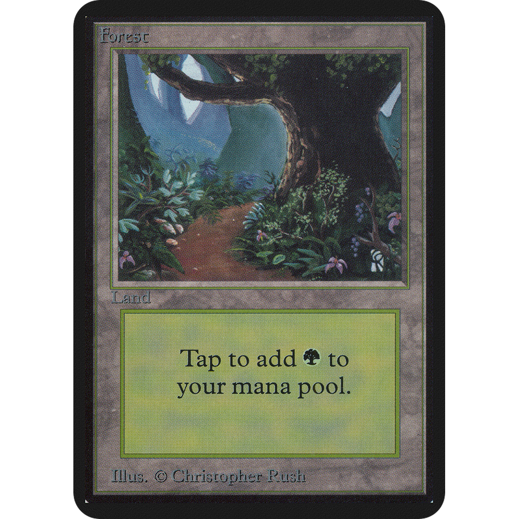 MTG Singles - Forest (V.2) - Alpha - NM