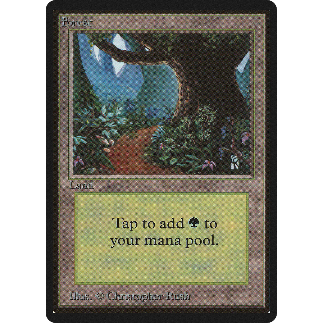MTG Singles - Forest (V.2) - Beta - NM