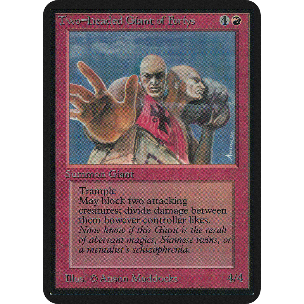 two headed giant mtg card Two-headed of Foriys Options:Collector Booster Box (12 Packs) flip two coins Goblin Goon MTG - Vintage Playing Cards