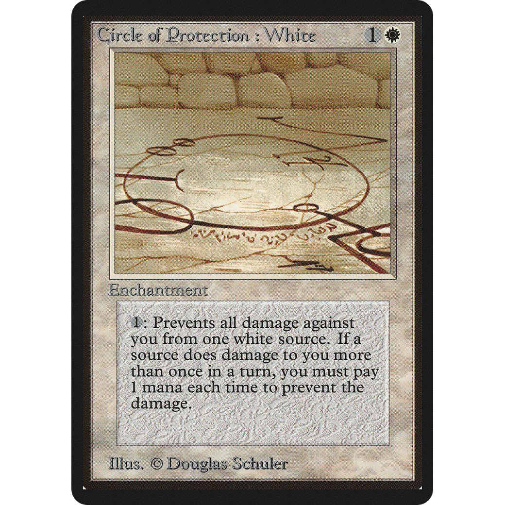white protection cards mtg Circle of Protection: White