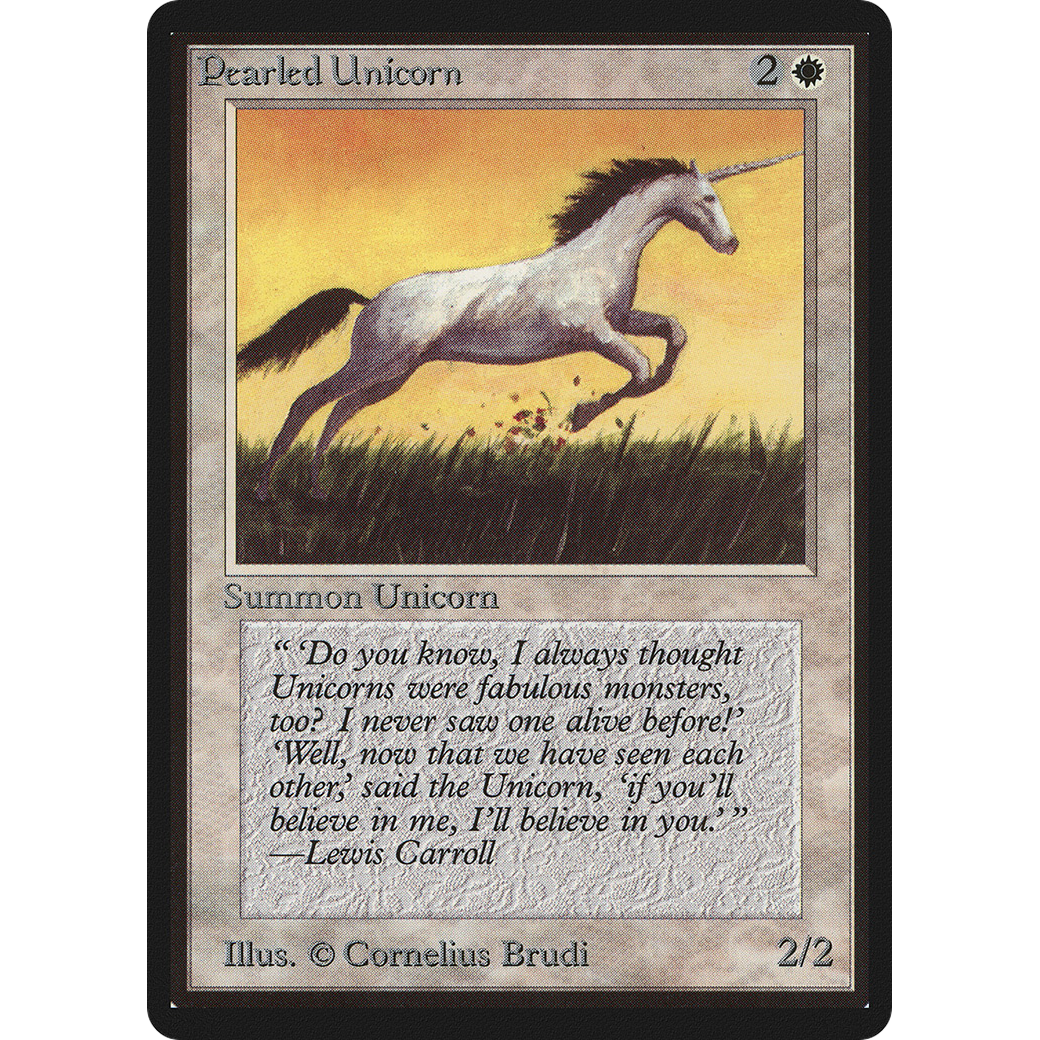 MTG Singles - Pearled Unicorn - Beta - Regular