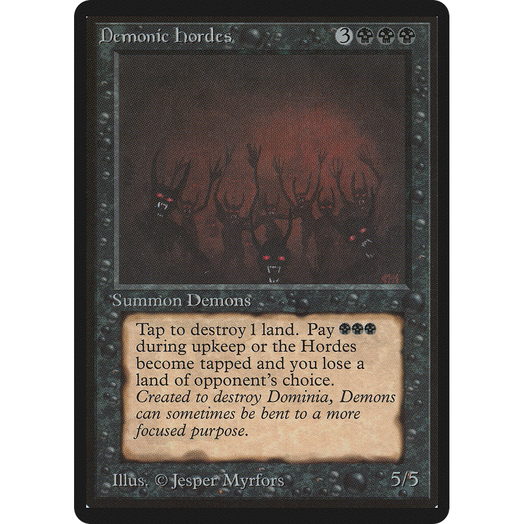 MTG Singles - Demonic Hordes - Beta -