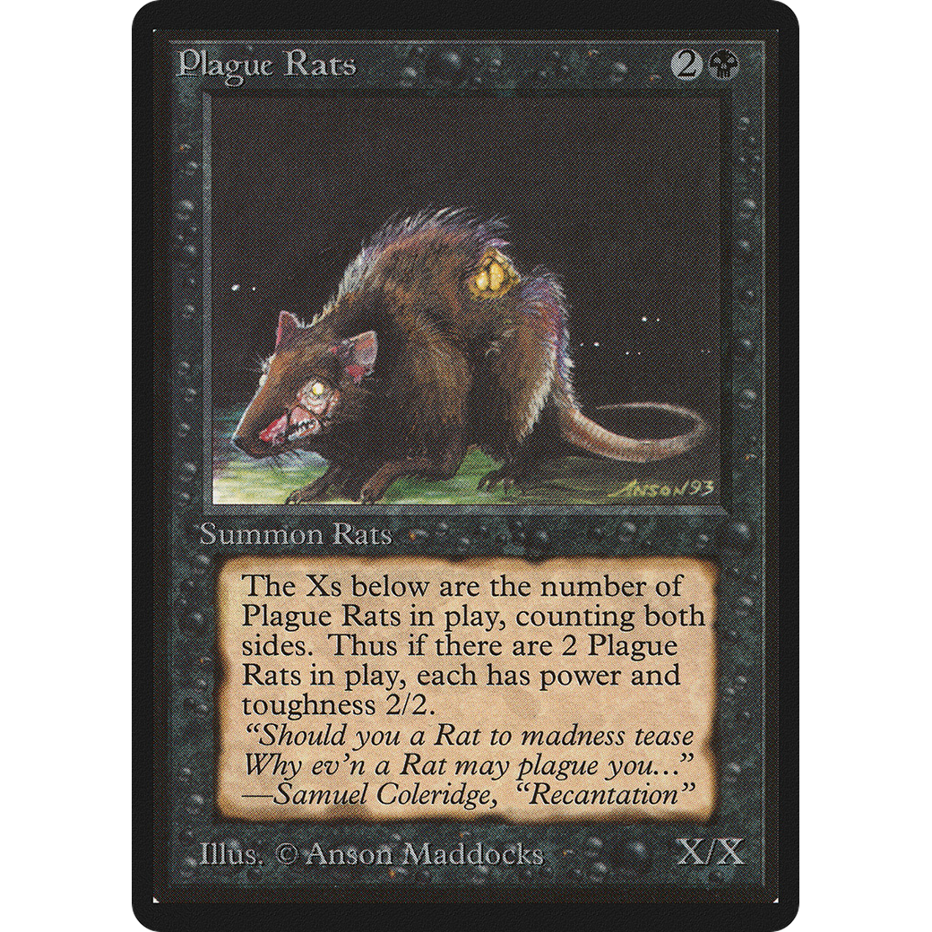 MTG Singles - Plague Rats - Beta - Regular