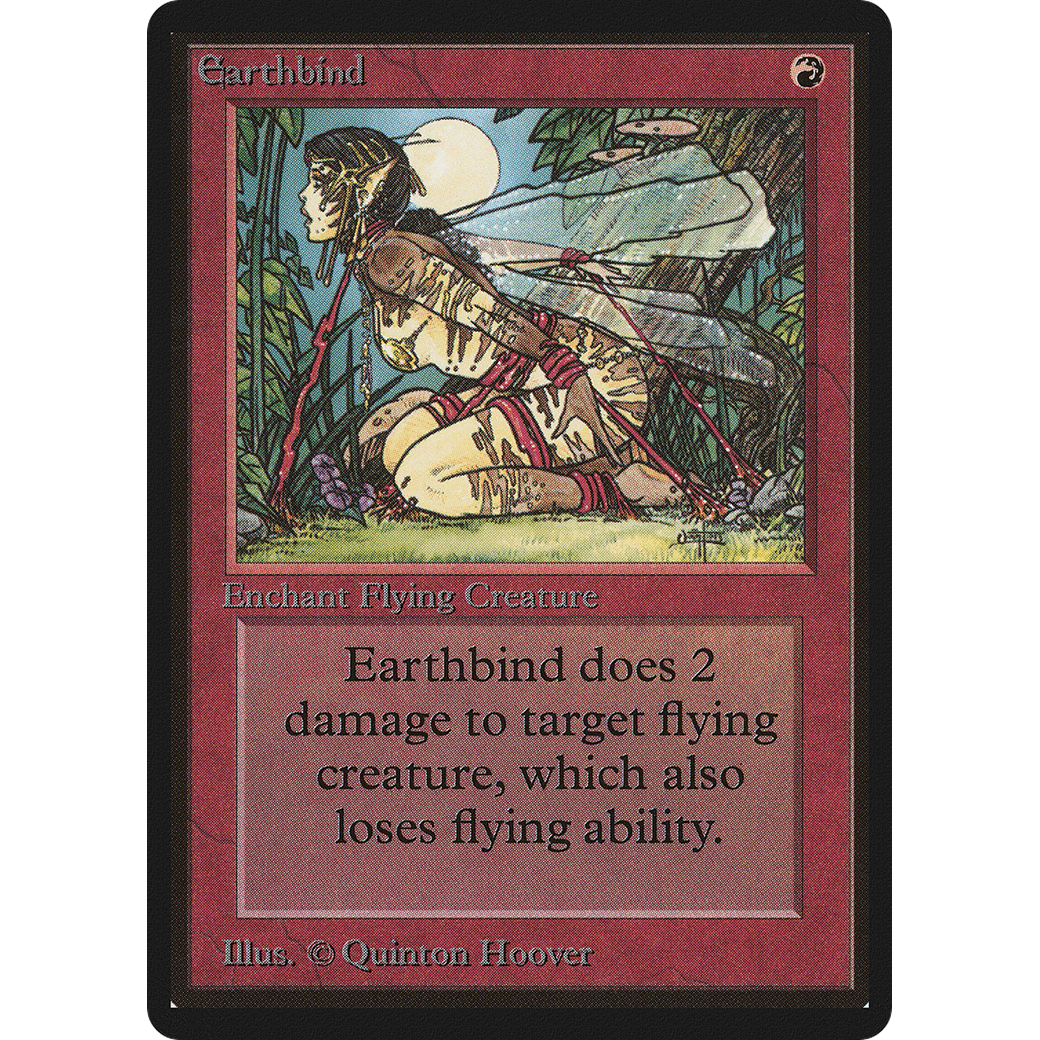 earthbind mtg card Censored Name Causes Product to Skyrocket to $600+ if enchanted creature has flying Earthbind - Beta