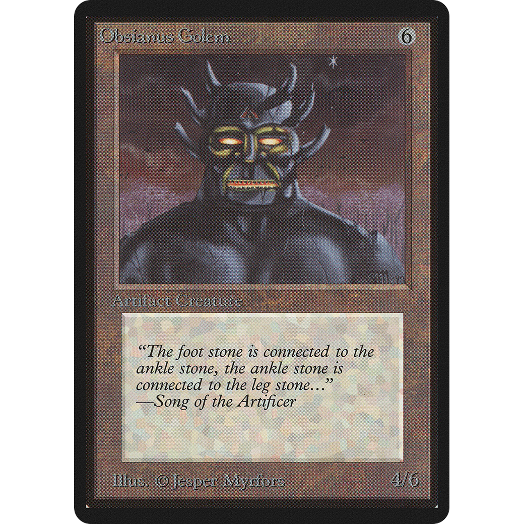 MTG Singles - Obsianus Golem - Beta - Regular
