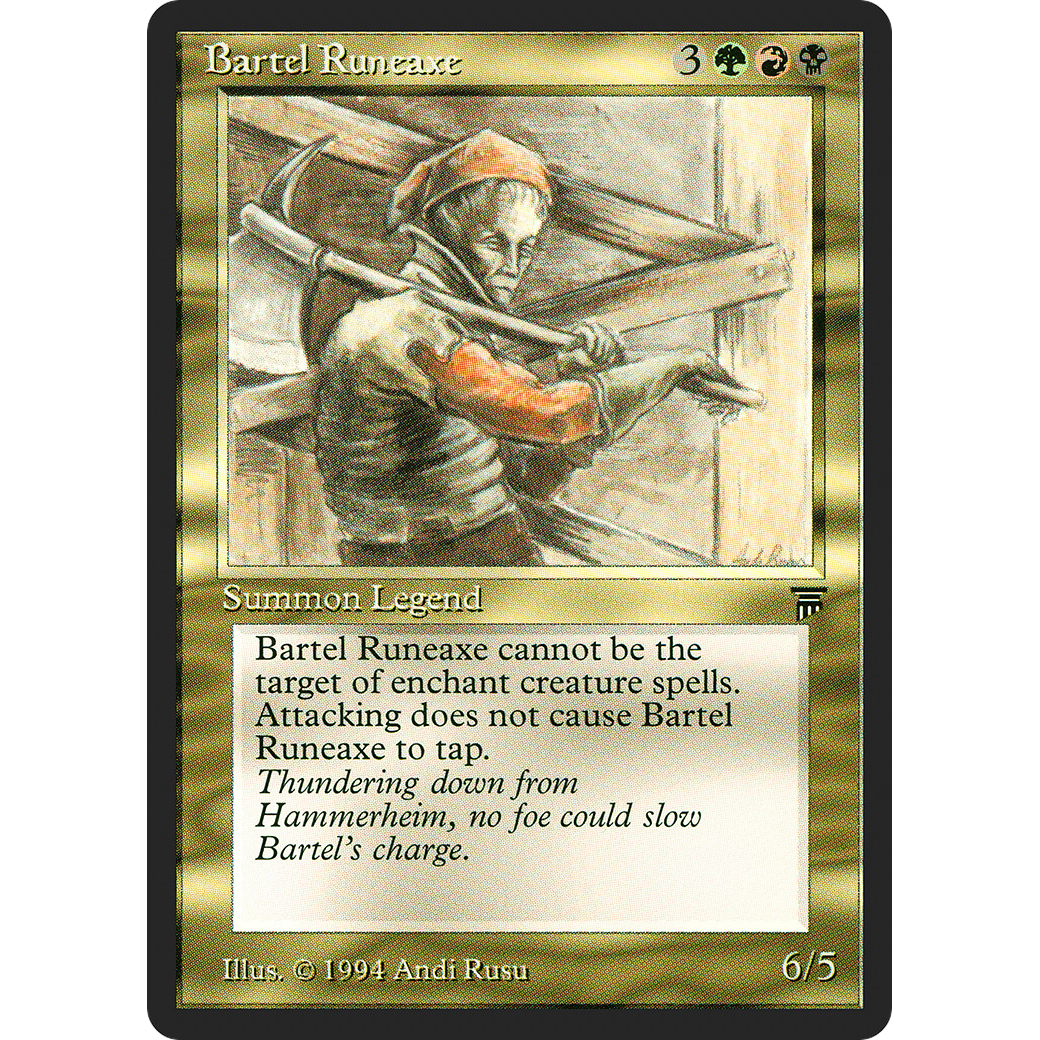 MTG Singles - Bartel Runeaxe - Legends - Regular