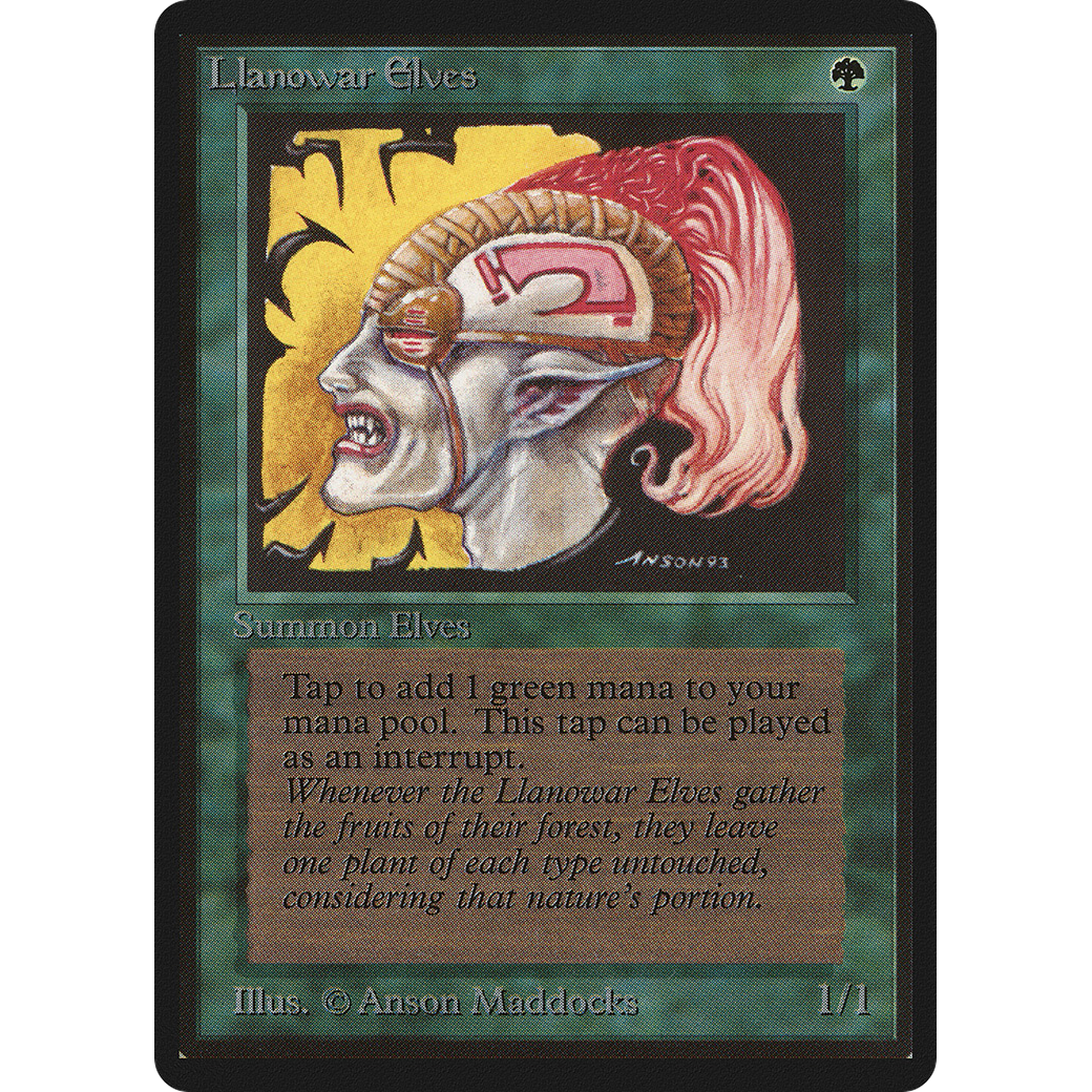 MTG Singles - Llanowar Elves - Beta - NM