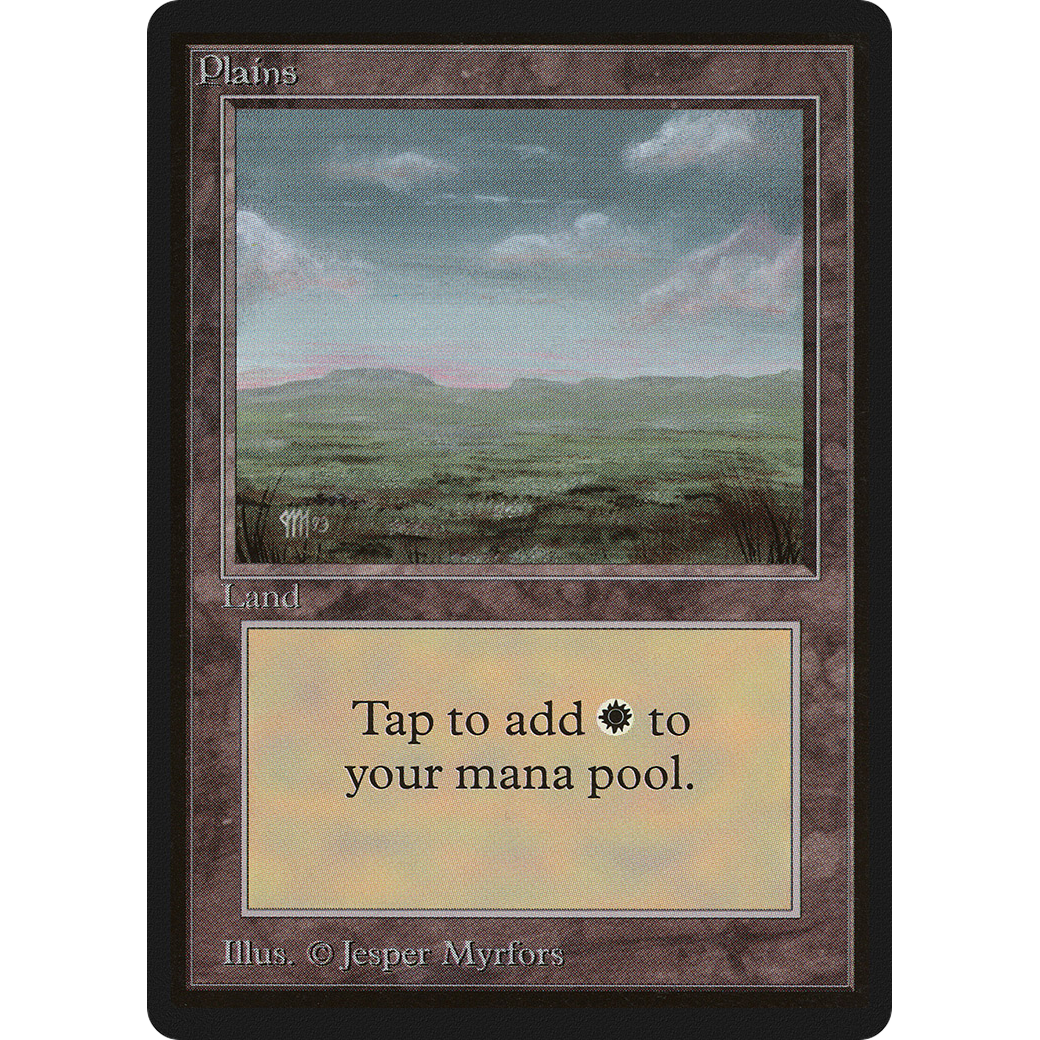 MTG Singles - Plains (V.3) - Beta - NM