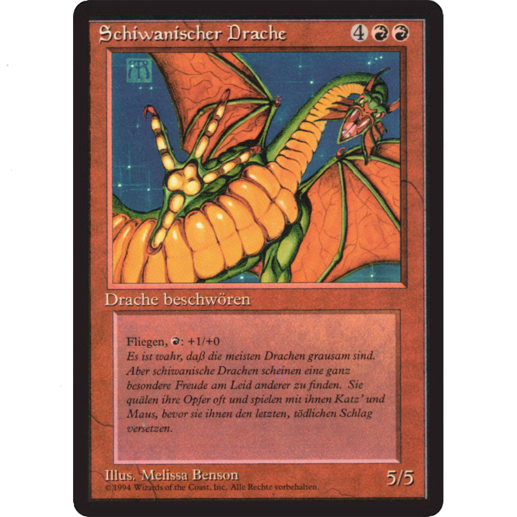 Shivan Dragon - Foreign Black Bordered - German