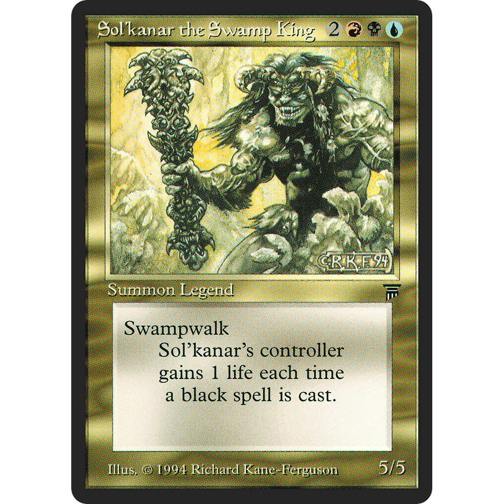 MTG Singles - Sol'kanar the Swamp King - Legends - NM