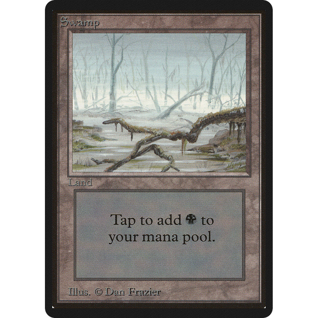 mtg swamp cards (V.1) Codie Basic Land — Swamp Black and Silver Lorcana Deck Option:Paradox Power