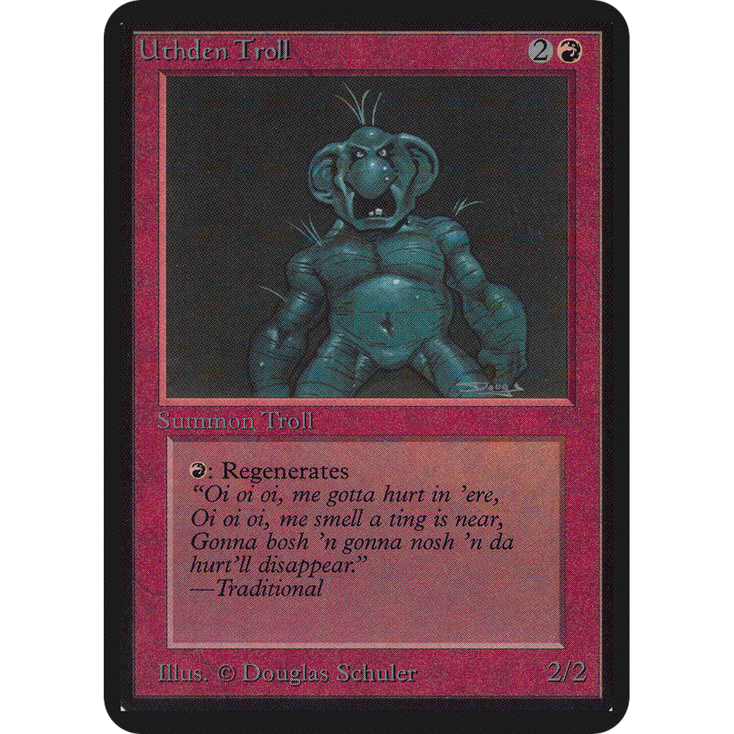 Magic the Gathering Uthden Troll - Alpha NM