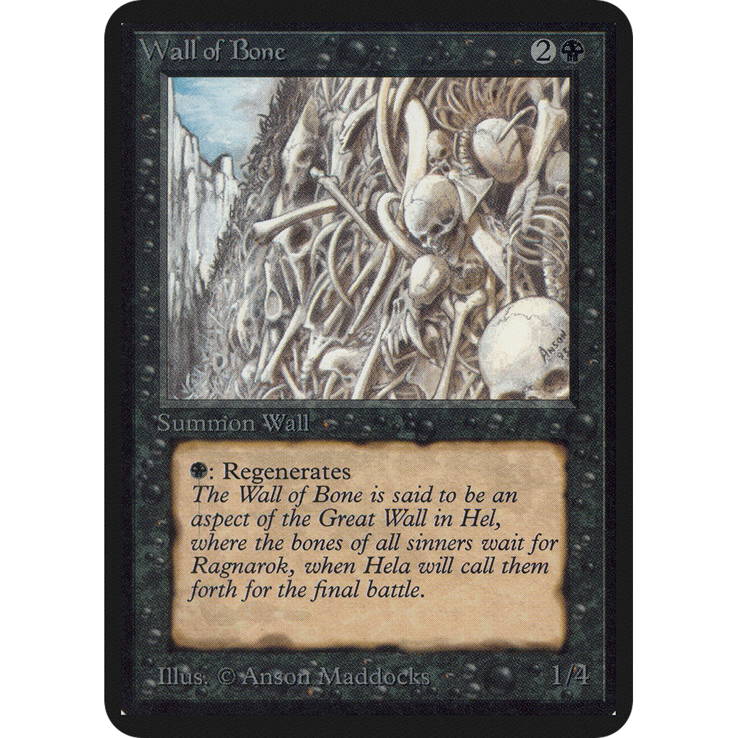 MTG Singles - Wall of Bone - Alpha - NM