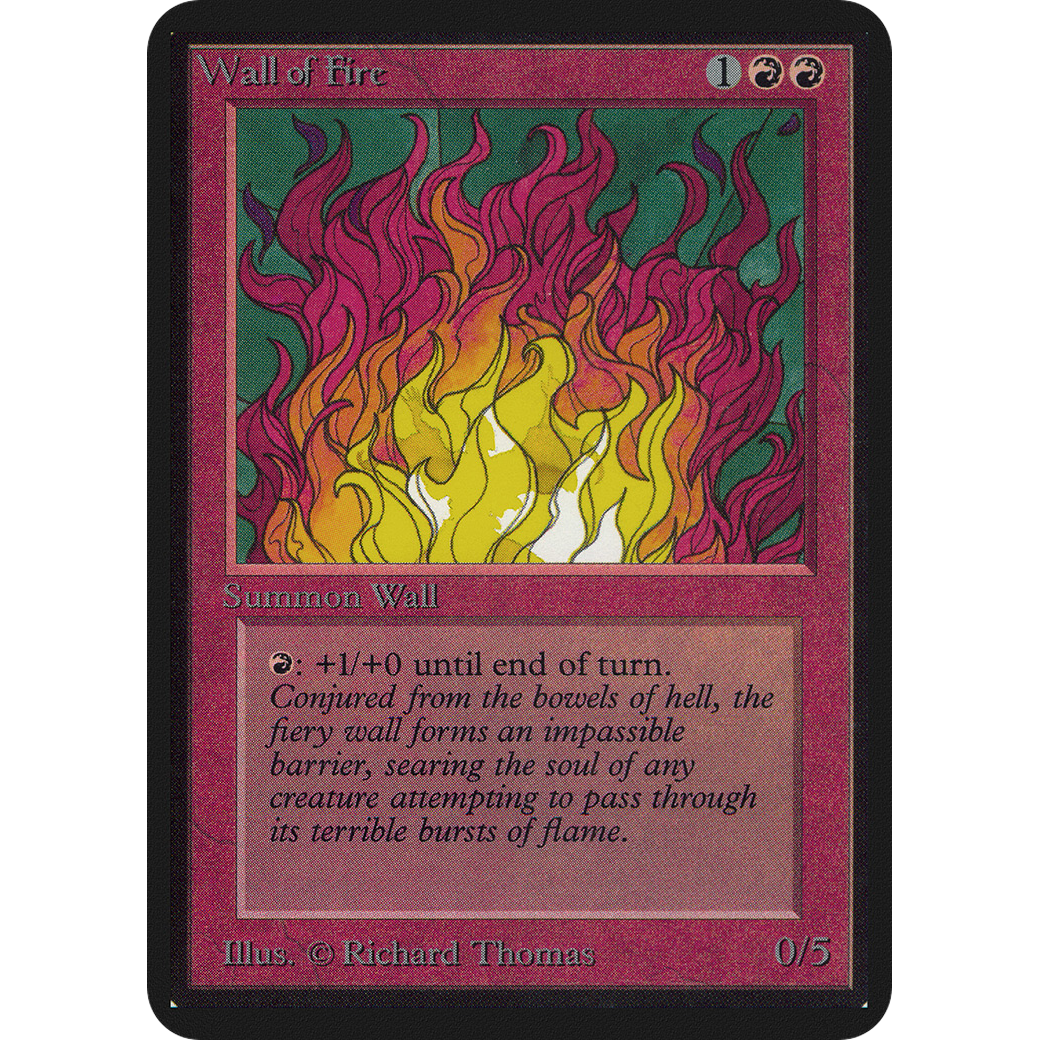Magic the Gathering Wall of Fire - Alpha NM