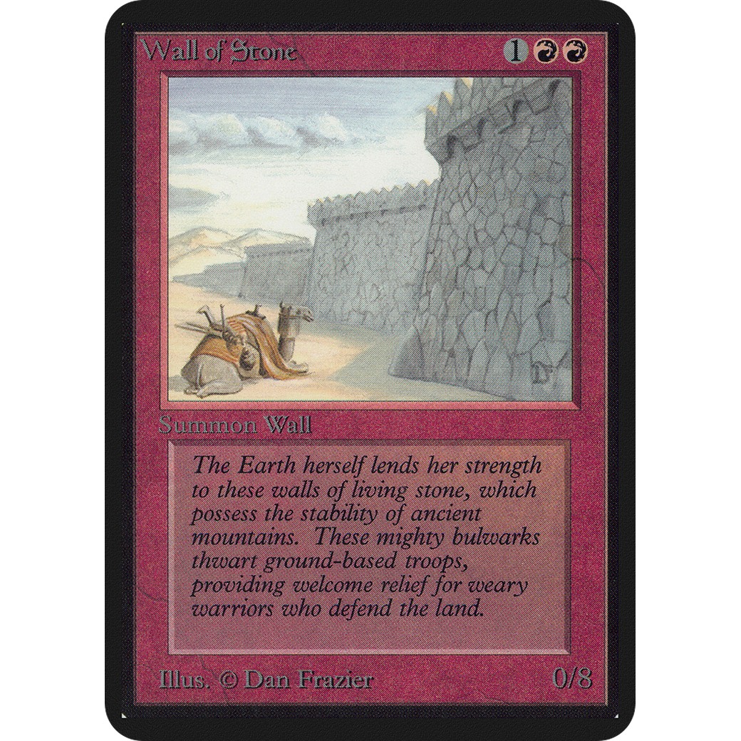Magic the Gathering Wall of Stone - Alpha NM