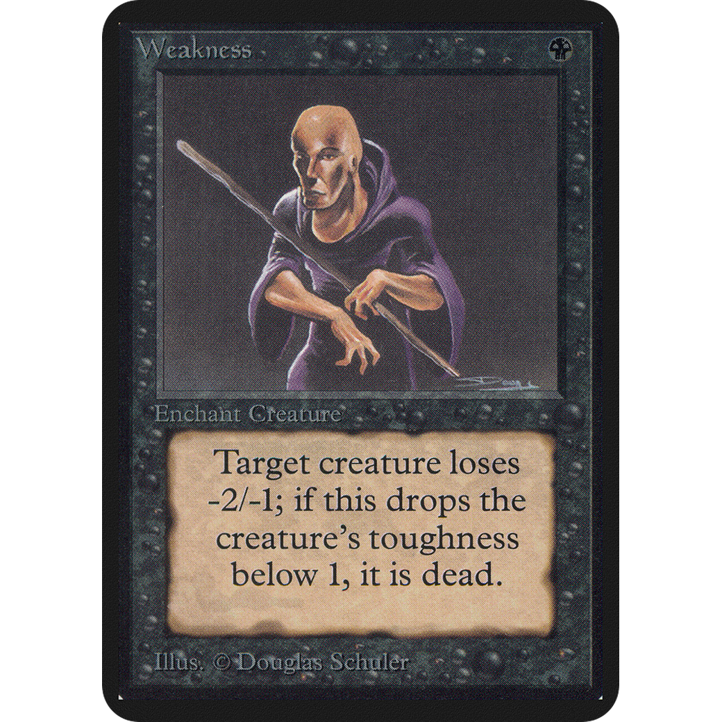 MTG Singles - Weakness - Alpha - NM