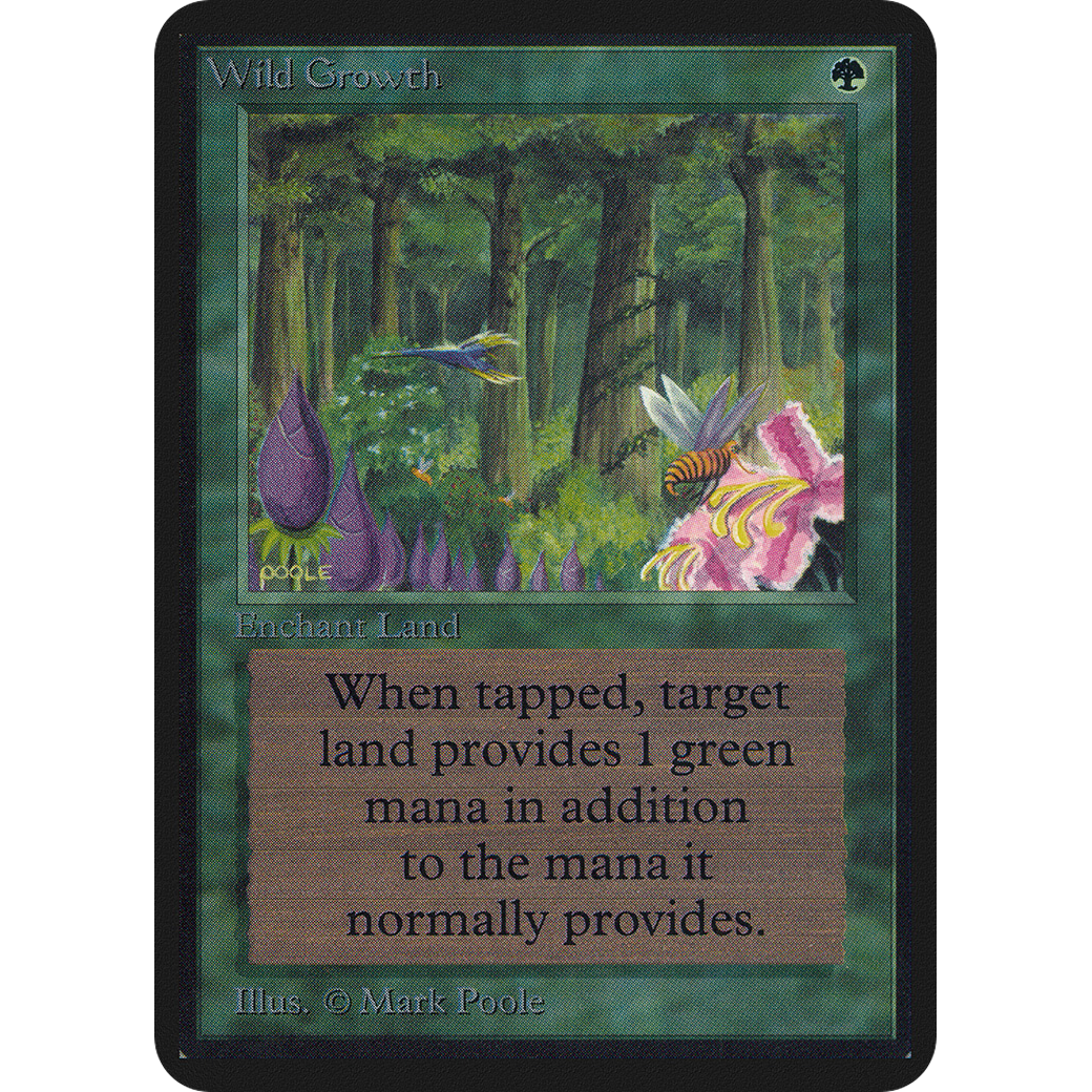 MTG Singles - Wild Growth - Alpha - NM