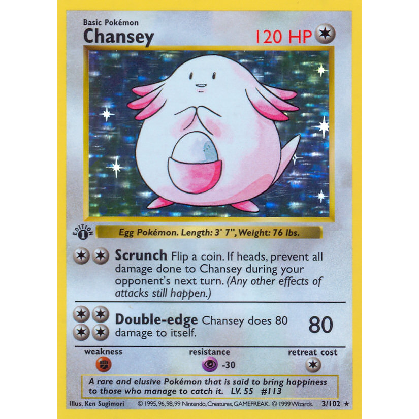 PTCG Singles - Chansey (Shadowless) (BS 3) - Base Set -
