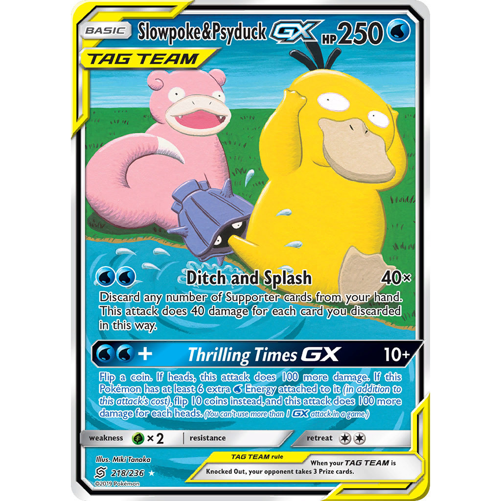 PTCG Singles - Slowpoke & Psyduck GX (UNM 218) - Unified Minds -