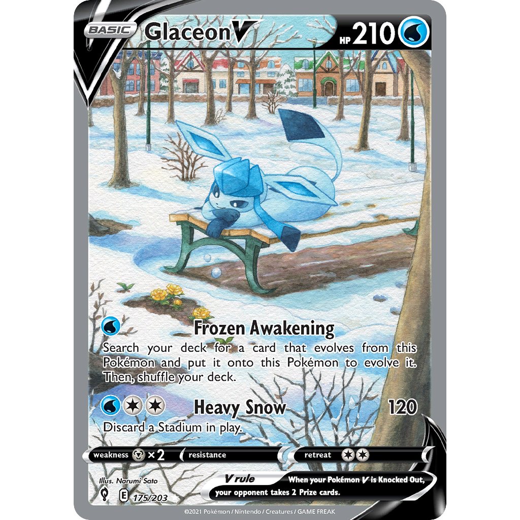 PTCG Singles - Glaceon V (EVS 175) - Evolving Skies -