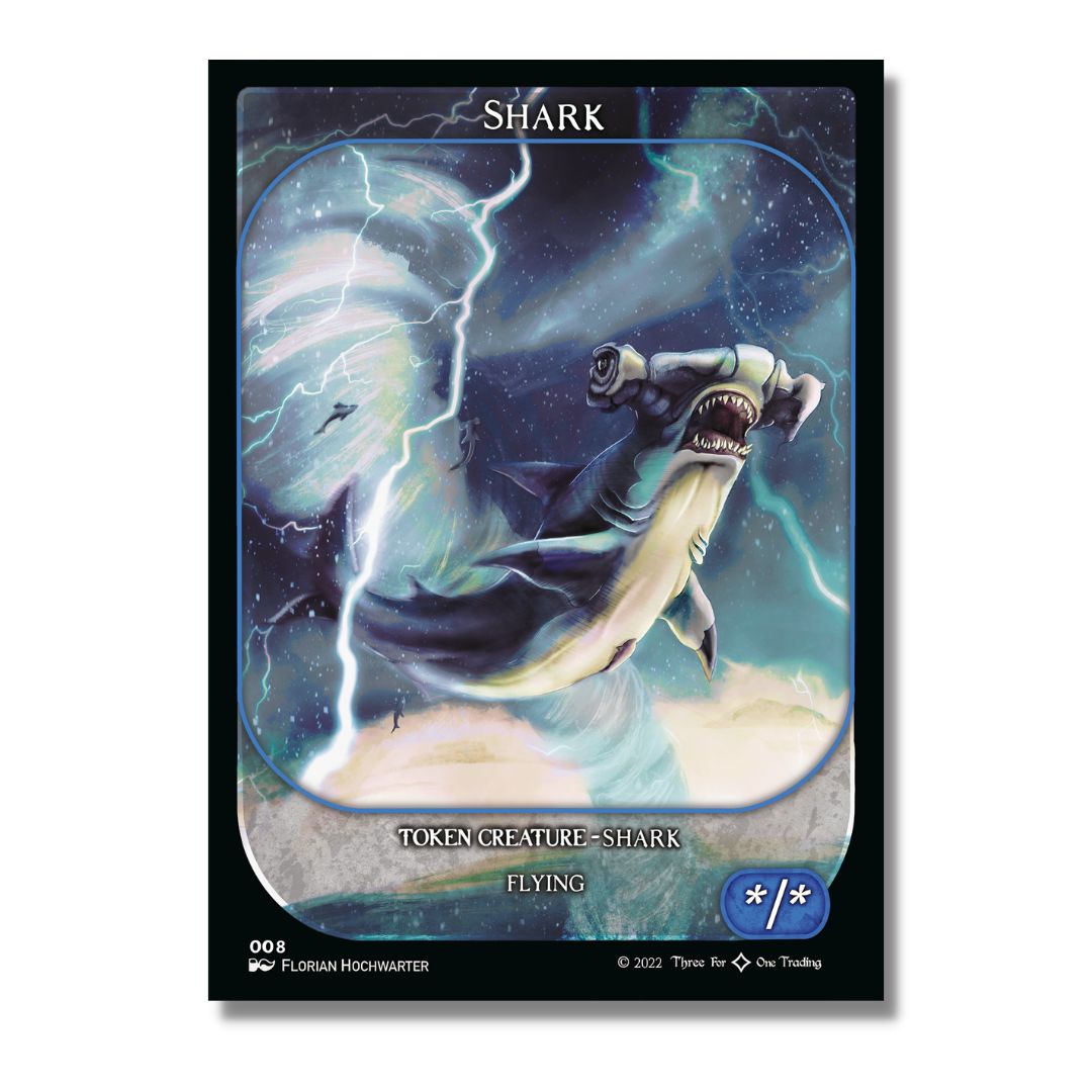 MTG Singles - 341 Token - Various Artworks - Shark (Pack of 3 Token Cards)